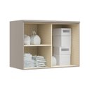Ver imagem 4 de Guarda-Roupa Módulo Aéreo 2 Portas Elegance Cinza/Níquel
