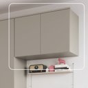 Ver imagem 2 de Guarda-Roupa Módulo Aéreo 2 Portas Elegance Cinza/Níquel