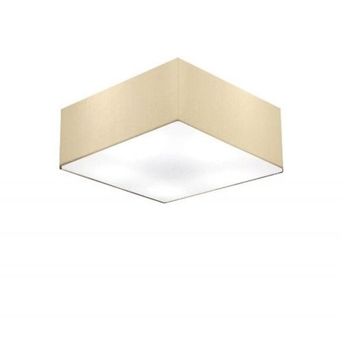 Plafon Quadrado Md-3050 Cupula em Tecido 12/40x40 Algodao Cru