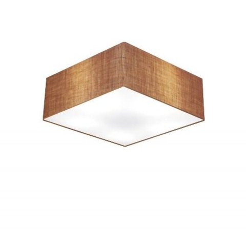 Plafon Quadrado Md-3050 Cupula em Tecido 12/40x40 Palha