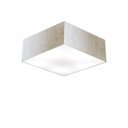 Ver imagem 1 de Plafon Quadrado Md-3050 Cupula em Tecido 12/40x40 Linho Bege
