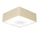 Ver imagem 1 de Plafon Quadrado Md-3051 Cupula em Tecido 15/45x45 Rustico Bege