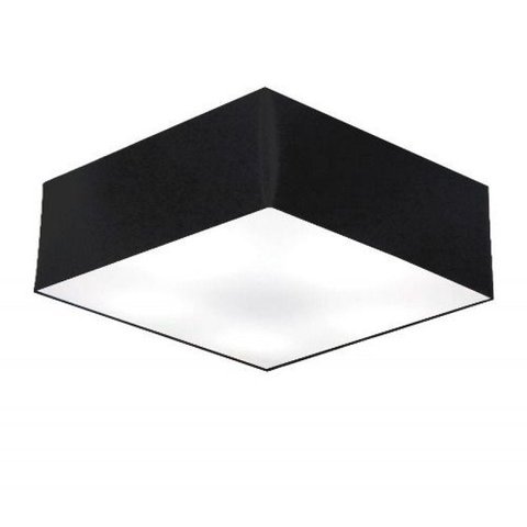 Plafon Quadrado Md-3051 Cupula em Tecido 15/45x45 Preto