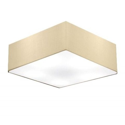 Plafon Quadrado Md-3051 Cupula em Tecido 15/45x45 Algodao Cru