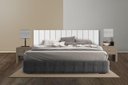 Ver imagem 6 de Cabeceira Cama Queen Lambri Painel Mdf Parede Rack 174x60cm