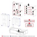 Ver imagem 4 de Quarto Infantil Completo com Minicama Montessoriana Suspiro Multimóveis MP4887 Off White