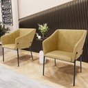Ver imagem 6 de Kit 3 Cadeiras para Sala de Jantar Estar Living Olívia L02 Couríssimo Fendi - Lyam Decor