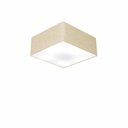 Ver imagem 1 de Plafon Quadrado Md-3000 Cupula Tecido 12/25x25cm Rustico Bege