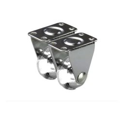 Rodízio Fixo Sofá Retratil Anti Risco Roda 35mm 4 Peças+Paraf - 2