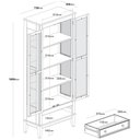 Ver imagem 3 de Cristaleira Bia 2 Portas e 1 Gavetas Cor Verde com Amêndoa 180 Cm - 59026