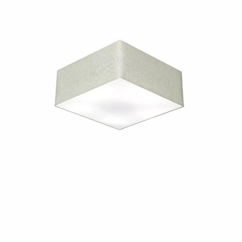 Plafon Quadrado Md-3000 Cupula Tecido 12/25x25cm Rustico Cinza