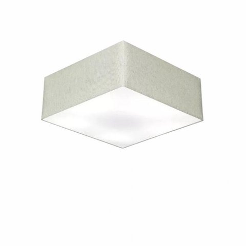 Plafon Quadrado Md-3050 Cupula em Tecido 12/40x40 Rustico Cinza