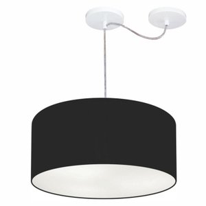 Lustre Cilindrico com Desvio de Centro MD-4147 Cupula Tec 50X25 Preto