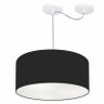 Lustre Cilindrico com Desvio de Centro MD-4147 Cupula Tec 50X25 Preto - 1