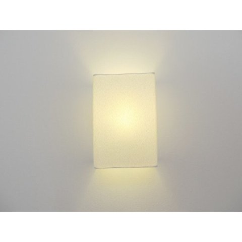 Arandela Retangular Retro Md-2002 Cupula Tecido 25/16x10cm Branco