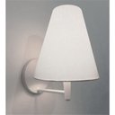 Ver imagem 1 de Arandela Cone Md-2007 Base Branca Cupula em Tecido 20/08x18cm Branco