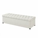 Ver imagem 5 de Puff Baú 140cm Hermione Facto Off White - Sallar Home