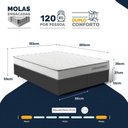 Ver imagem 2 de Cama Box King com Colchão de Molas Ensacadas Double Comfort 193x203x59cm