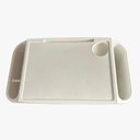 Ver imagem 2 de Kit 3 Bandeja Mesa Colo Apoio Comer Refeição Cama Suporte Notebook Branco