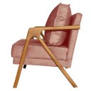 Ver imagem 4 de Kit 4 Poltronas Cadeira Marilia Recepção - Veludo Rose