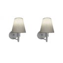 Ver imagem 1 de Kit/2 Arandela Cone Md-2013 Cinza C/ Inter Liga e Desl Cupula Tec Linho Bege