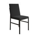 Ver imagem 4 de Conjunto de Jantar Mesa Mônaco 90cm Tampo Preto com 4 Cadeiras Estofadas Preto