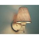 Ver imagem 1 de Arandela Cone Md-2004 Base Branca Cupula em Tecido 14/14x07cm Rustico Cinza