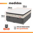 Ver imagem 3 de Cama Box Baú Queen Molas Ensacadas Orion 158x198x73cm Herval - Suporta até 150 kg por Pessoa