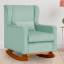 Ver imagem 5 de Poltrona Balanço Aurora Veludo Cores - DS Estofados Poltrona Aurora Acqua