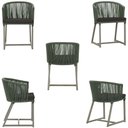 Ver imagem 5 de Mesa e 6 Cadeiras de Jantar Noronha Fendi E9 Trama Original Verde
