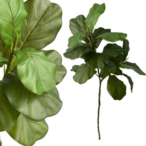 Mini Árvore Ficus Lyrata Artificial 85cm Silicone Toque Real Planta Decorativa Premium Hiper-Realist