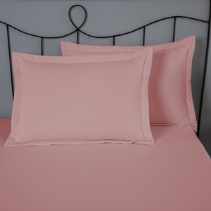Porta Travesseiro 1 Peça Dia a Dia 70 X 50cm Algodão Percal 140 Fios Rose