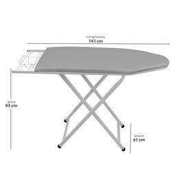 Mesa Tabua de Passar Suprema Extra Acomix:prata Metalizado - 7