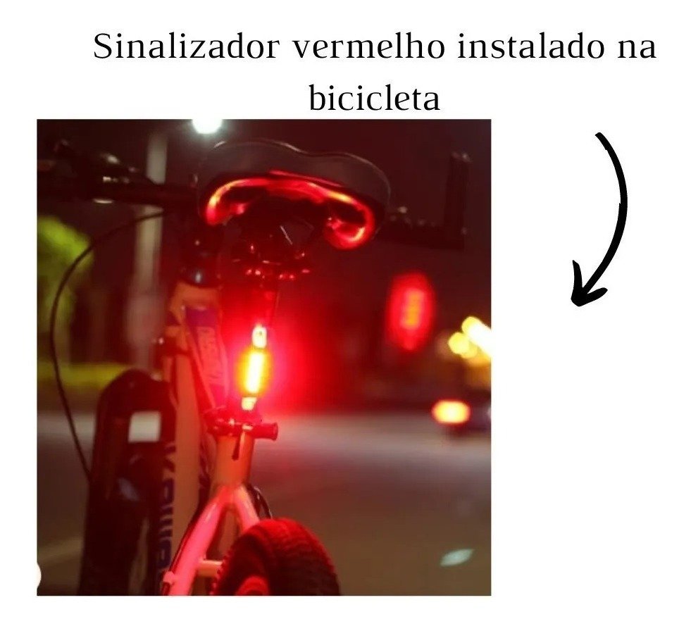 Kit Farol Lanterna Bike Bicicleta Recarregável Profissional Sinalizador Led - 6