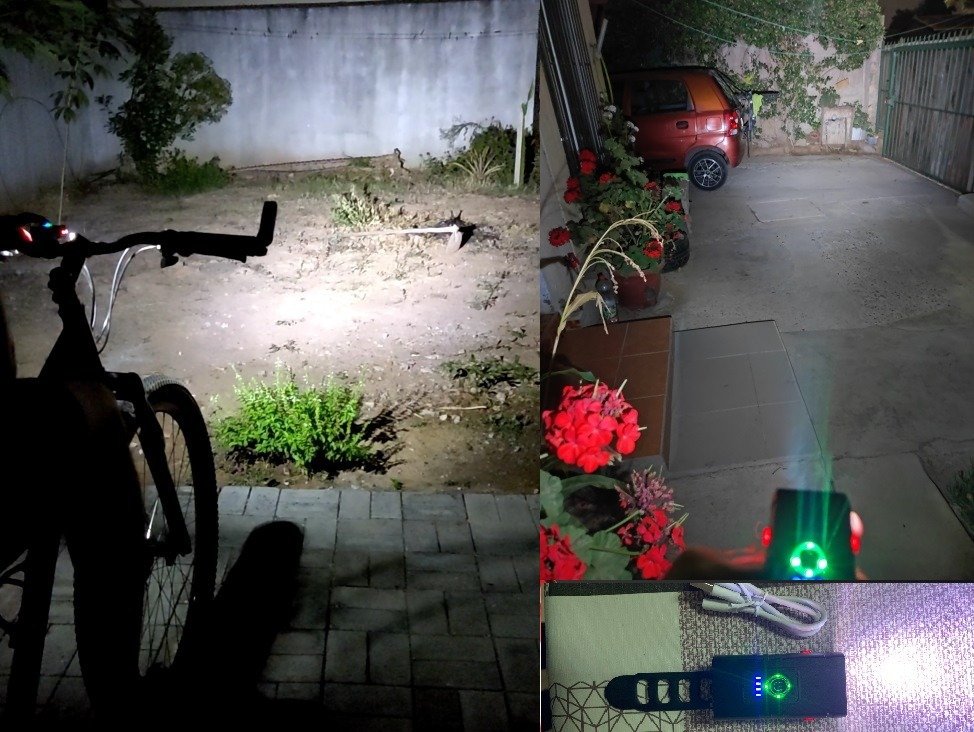 Kit Farol Lanterna Bike Bicicleta Recarregável Profissional Sinalizador Led - 3