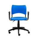 Ver imagem 2 de Cadeira de Escritório Giratória Fit em Polipropileno Azul Roal