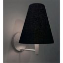 Ver imagem 1 de Arandela Cone Md-2007 Base Branca Cupula em Tecido 20/08x18cm Preto