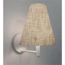 Ver imagem 1 de Arandela Cone Md-2007 Base Branca Cupula em Tecido 20/08x18cm Rustico Bege