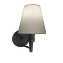 Ver imagem 2 de Kit/2 Arandela Cone Md-2013 Preto C/ Inter Liga e Desl Cupula Tec Linho Bege