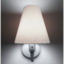 Ver imagem 2 de Arandela Cone Md-2032 Branca C/ Inter Liga e Desl Cupula Tecido Linho Bege