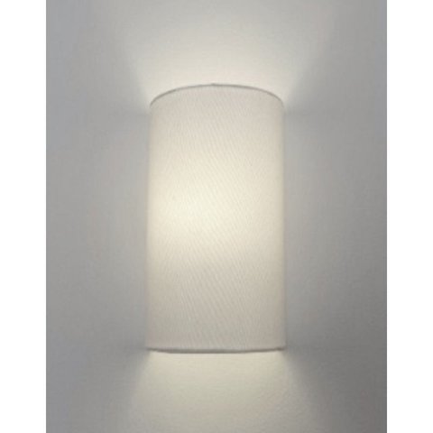 Arandela Meia Cana Md-2031 Cupula Tecido 30/18x16cm Branco