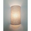 Ver imagem 1 de Arandela Meia Cana Md-2031 Cupula Tecido 30/18x16cm Rustico Bege