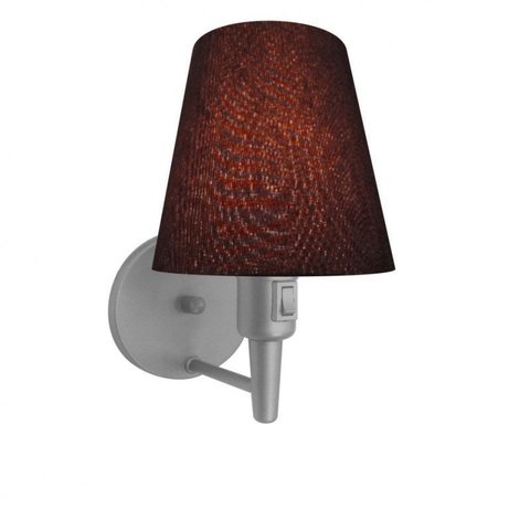 Arandela Cone Md-2013 Cinza C/ Inter Liga e Desl Cupula Tecido Cafe