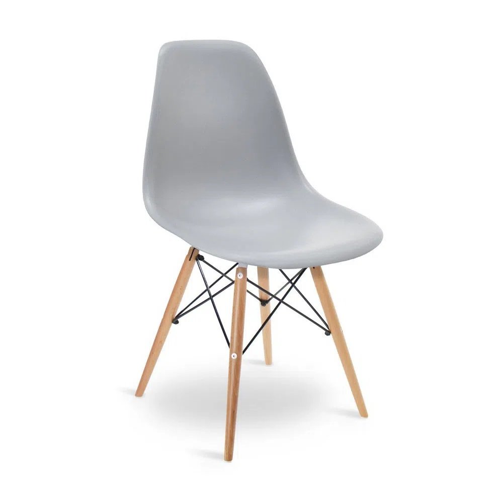 Conjunto Saarinen Basic 110cm Branca 5 Cadeiras Eames Cinza - 2