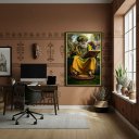 Ver imagem 2 de Quadro Decorativo Orixá Orunmila Orula Orunla-ifá - 70x50cm:moldura Branca