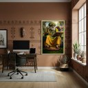 Ver imagem 1 de Quadro Decorativo Orixá Orunmila Orula Orunla-ifá - 70x50cm:moldura Branca