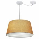 Ver imagem 1 de Lustre Pendente Cone Com Desvio Md-4282 Cupula 21/40x50cm Palha