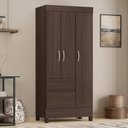 Ver imagem 2 de Guarda Roupa Solteiro Wind 3 Portas e 2 Gavetas Café Touch - Demóbile