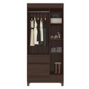 Ver imagem 3 de Guarda Roupa Solteiro Wind 3 Portas e 2 Gavetas Café Touch - Demóbile