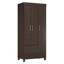 Ver imagem 1 de Guarda Roupa Solteiro Wind 3 Portas e 2 Gavetas Café Touch - Demóbile